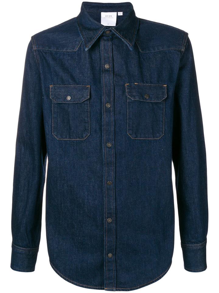 Calvin Klein Jeans Denim Long-sleeve Shirt - Blue