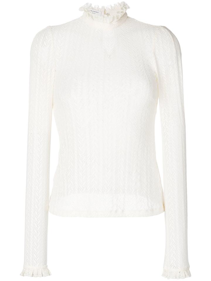 Philosophy Di Lorenzo Serafini Knitted Lace Effect Jumper - Nude &