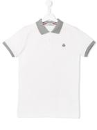 Moncler Kids Classic Polo Shirt, Boy's, Size: 14 Yrs, White