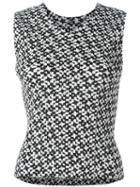 Pleats Please By Issey Miyake Patterned Pleated Top, Women's, Size: 5, Black, Polyester