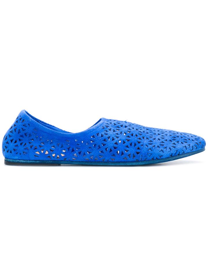 Marsèll Cut-out Lattice Slippers - Blue