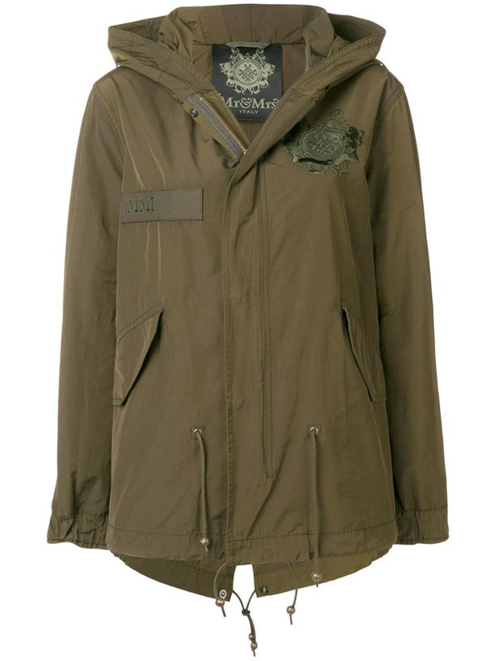 Mr & Mrs Italy Cropped Parka Jacket - Green