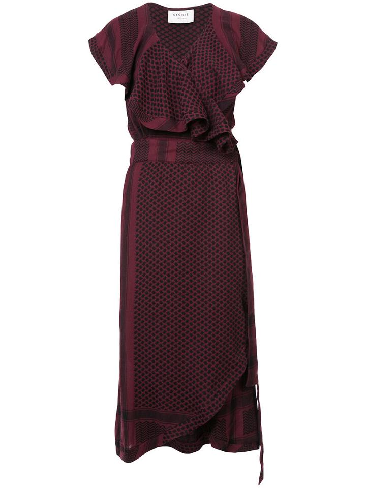 Cecilie Copenhagen - Wrap Dress - Women - Cotton - 2, Red, Cotton