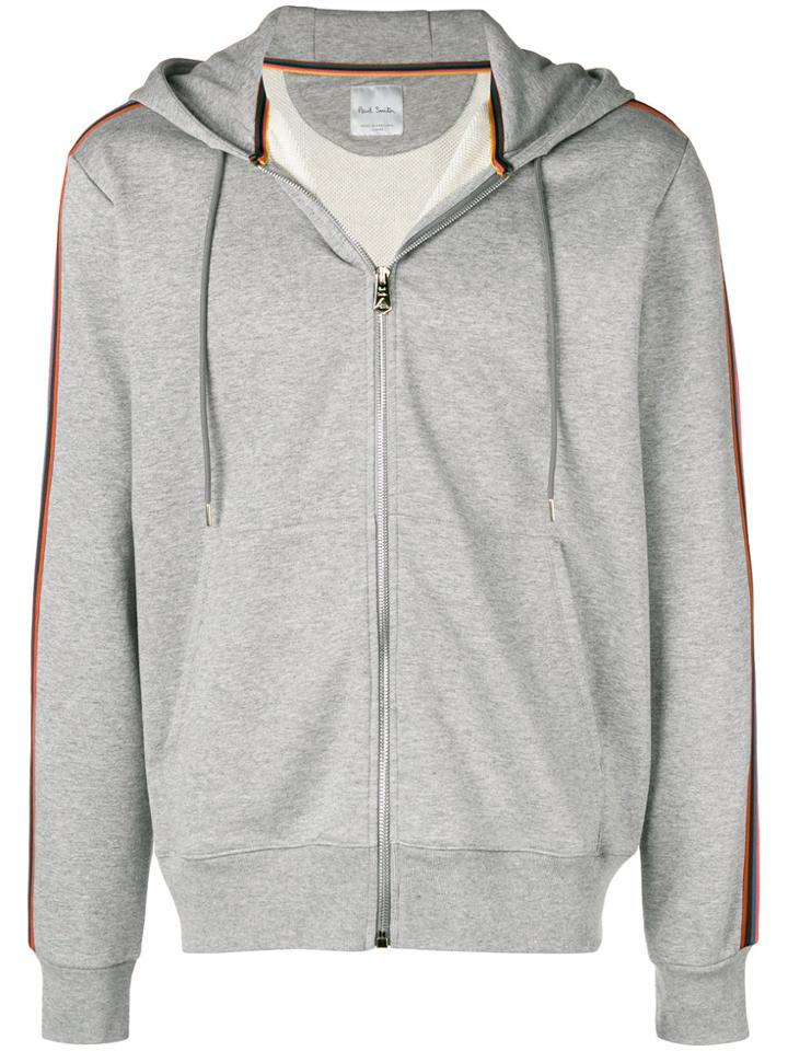 Ps By Paul Smith Zipped Hooded Sweatshirt - Grey