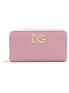 Dolce & Gabbana Logo Zip-around Purse - Pink & Purple