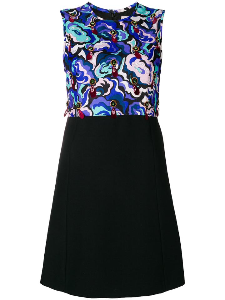Emilio Pucci Embellished A-line Dress - Blue