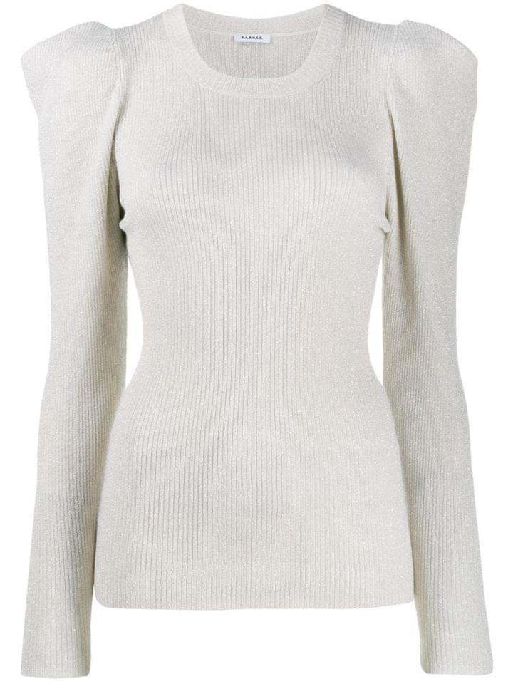 P.a.r.o.s.h. Ribbed Sweatshirt - Neutrals