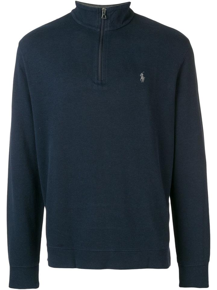 Polo Ralph Lauren Quarter Zip Turtleneck Sweater - Blue