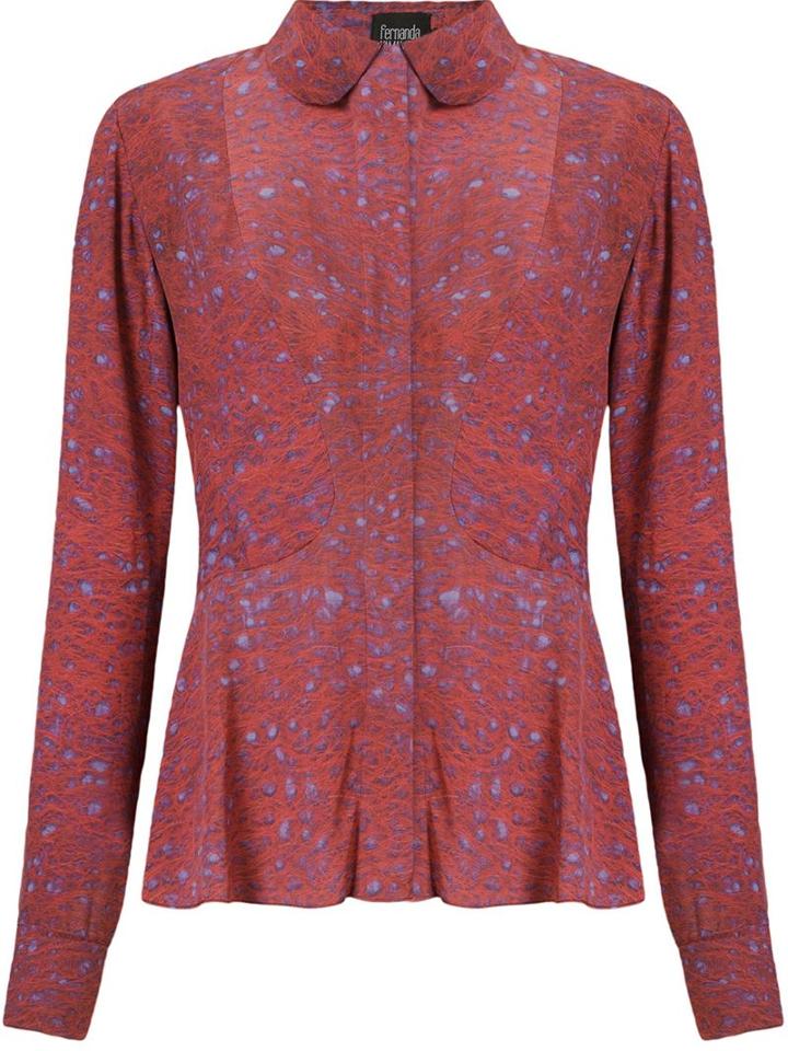 Fernanda Yamamoto Printed Shirt, Women's, Size: 43, Pink/purple, Viscose