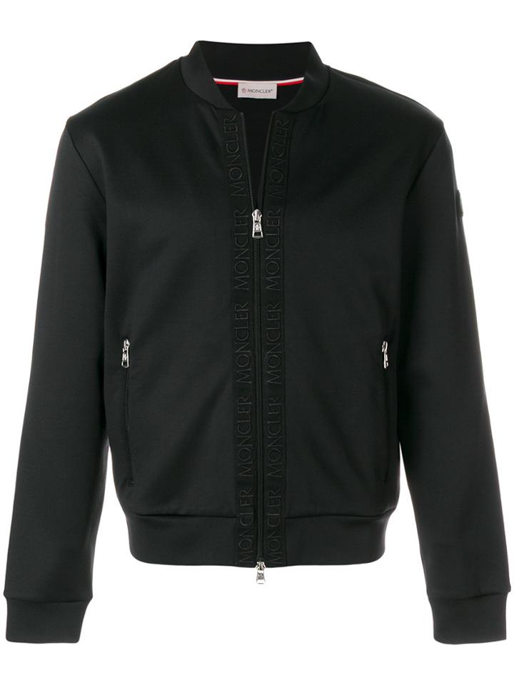 Moncler Logo Trim Bomber Jacket - Black