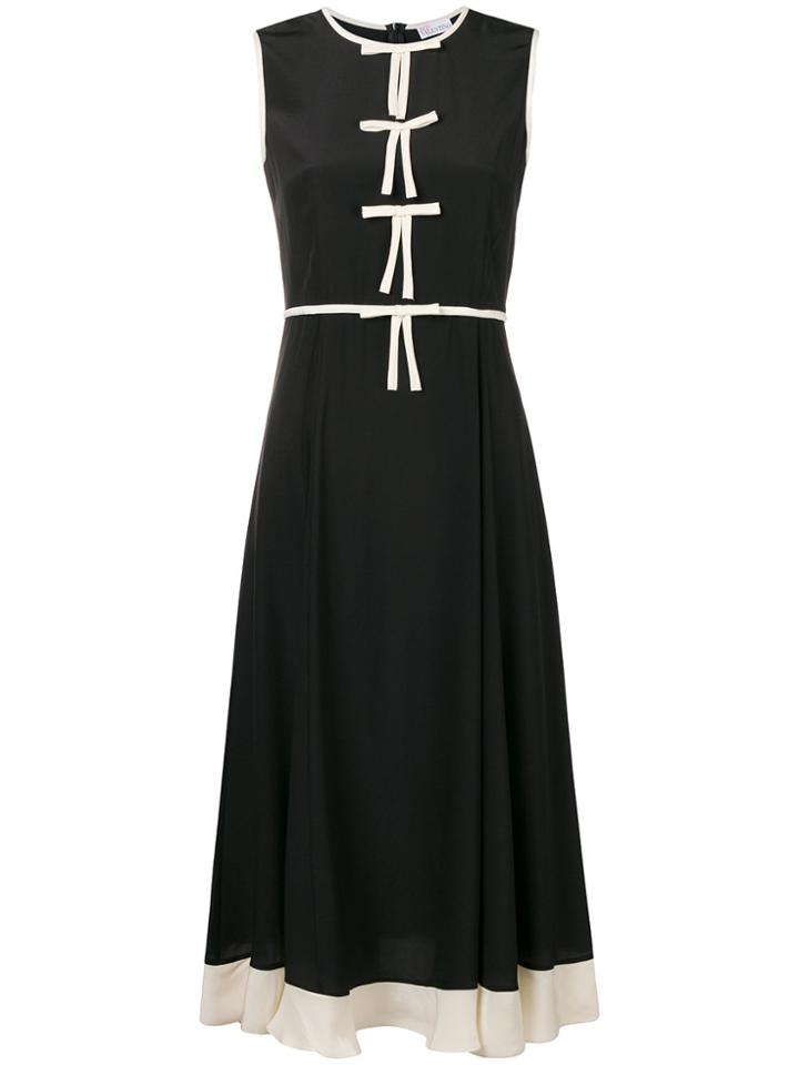 Red Valentino Bow Front Midi Dress - Black