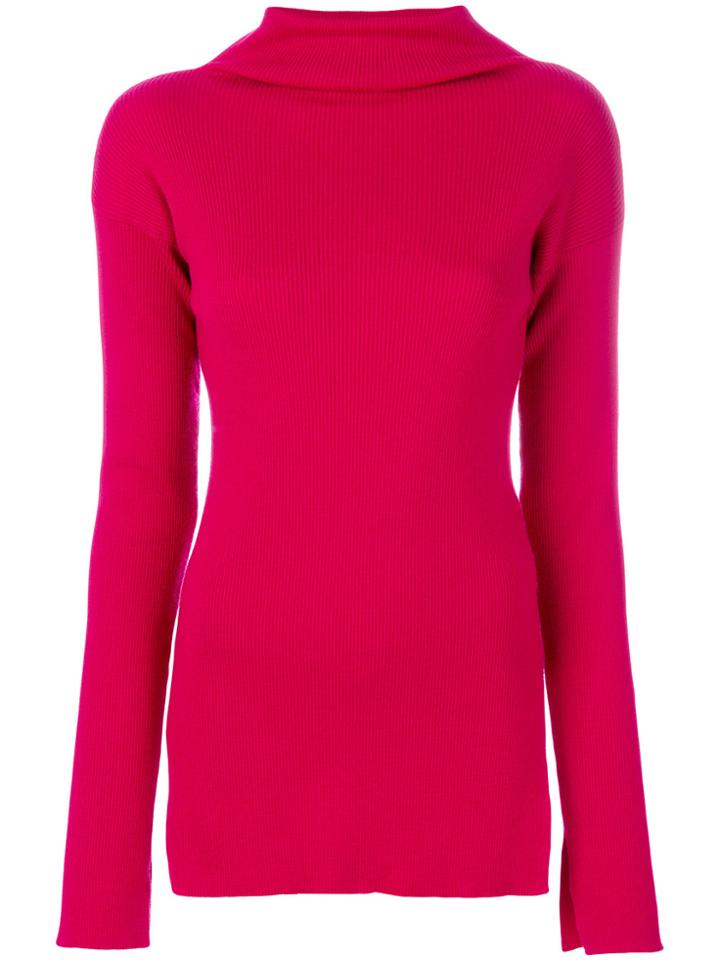 Erika Cavallini Side-slit Jumper - Pink & Purple