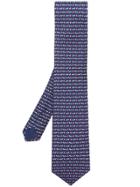 Salvatore Ferragamo Worm And Apple Print Tie - Blue