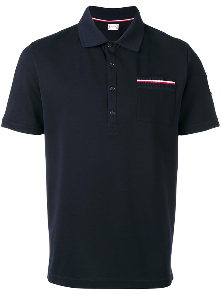 Moncler Gamme Bleu Chest Pocket Polo Shirt - Blue