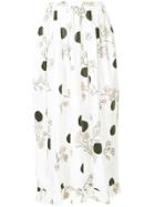 Isa Arfen Floral And Polka Dot Print Skirt - White