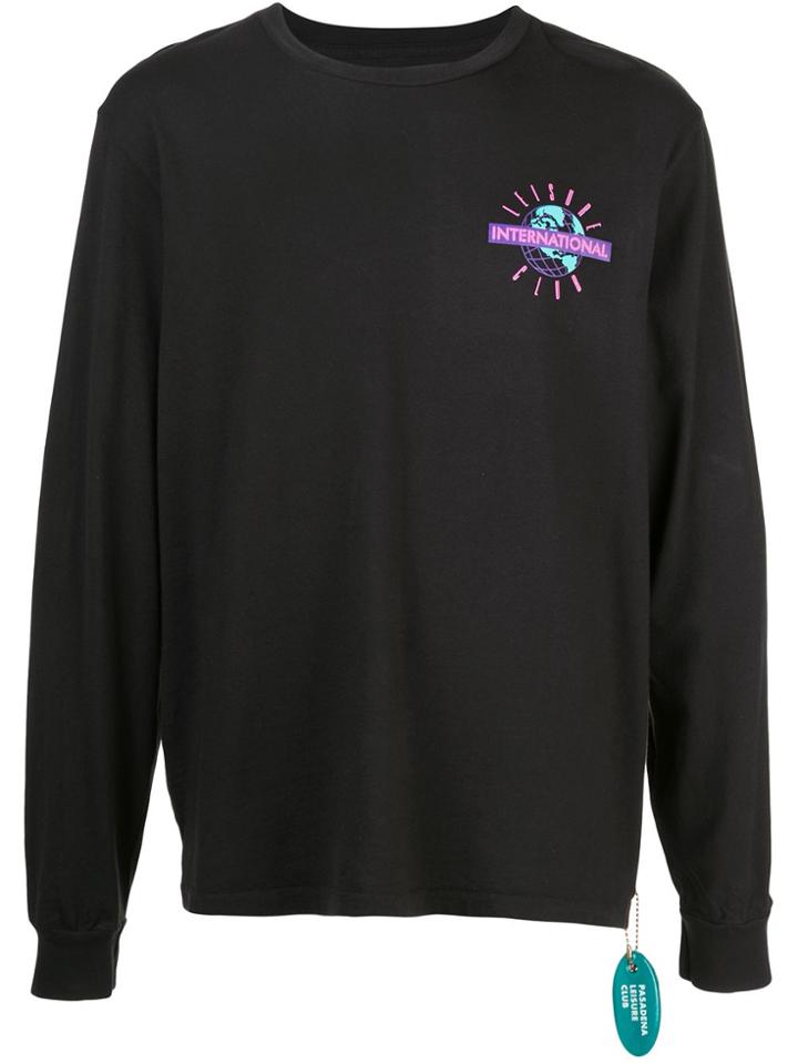 Pasadena Leisure Club Long Sleeved Logo T-shirt - Black