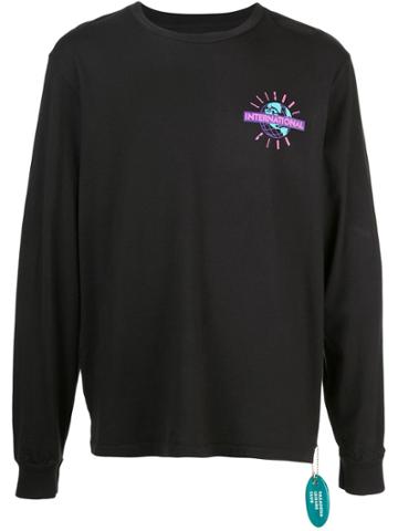 Pasadena Leisure Club Long Sleeved Logo T-shirt - Black