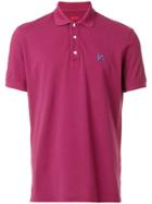 Isaia Embroidered Logo Polo Shirt - Pink & Purple