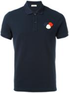 Moncler Logo Plaque Polo Shirt, Men's, Size: Xxl, Blue, Cotton