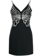 David Koma Pearl Embellished Dress - Black