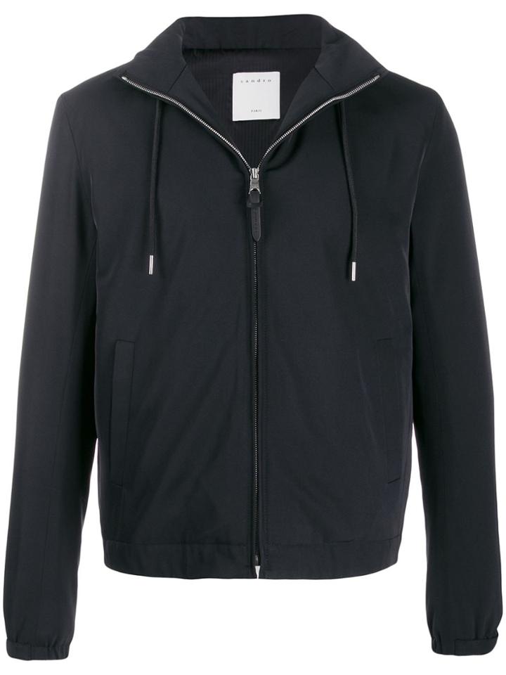 Sandro Paris Orion Hooded Jacket - Blue