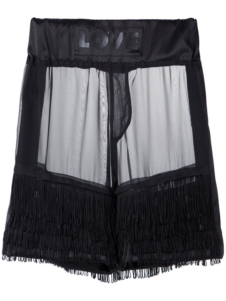 À La Garçonne - Tulle Bermuda Shorts - Men - Polyamide - M, Black, Polyamide