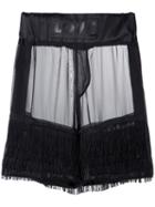 À La Garçonne - Tulle Bermuda Shorts - Men - Polyamide - M, Black, Polyamide