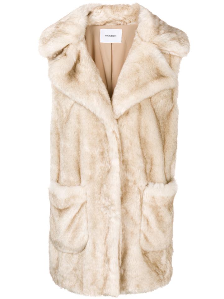 Dondup Faux Fur Gilet - Nude & Neutrals