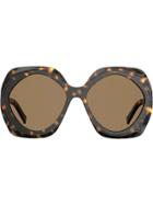 Elie Saab Oversized Tortoiseshell Sunglasses - Brown