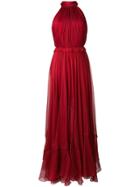 Maria Lucia Hohan Long Bow Neck Dress - Red