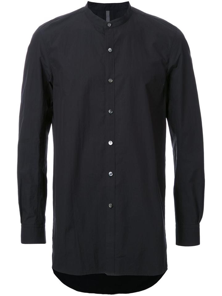 Kazuyuki Kumagai Band Collar Shirt, Men's, Size: 3, Black, Cotton