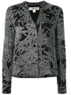 Diane Von Furstenberg Printed Shirt, Women's, Size: 8, Black, Silk