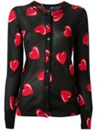Love Moschino Hearts Print Collarless Shirt