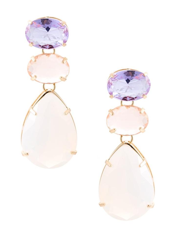 Serpui Embellished Earrings, Women's, Blue