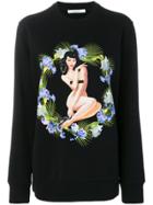Givenchy Pin-up Birds Of Paradise Print Sweatshirt - Black