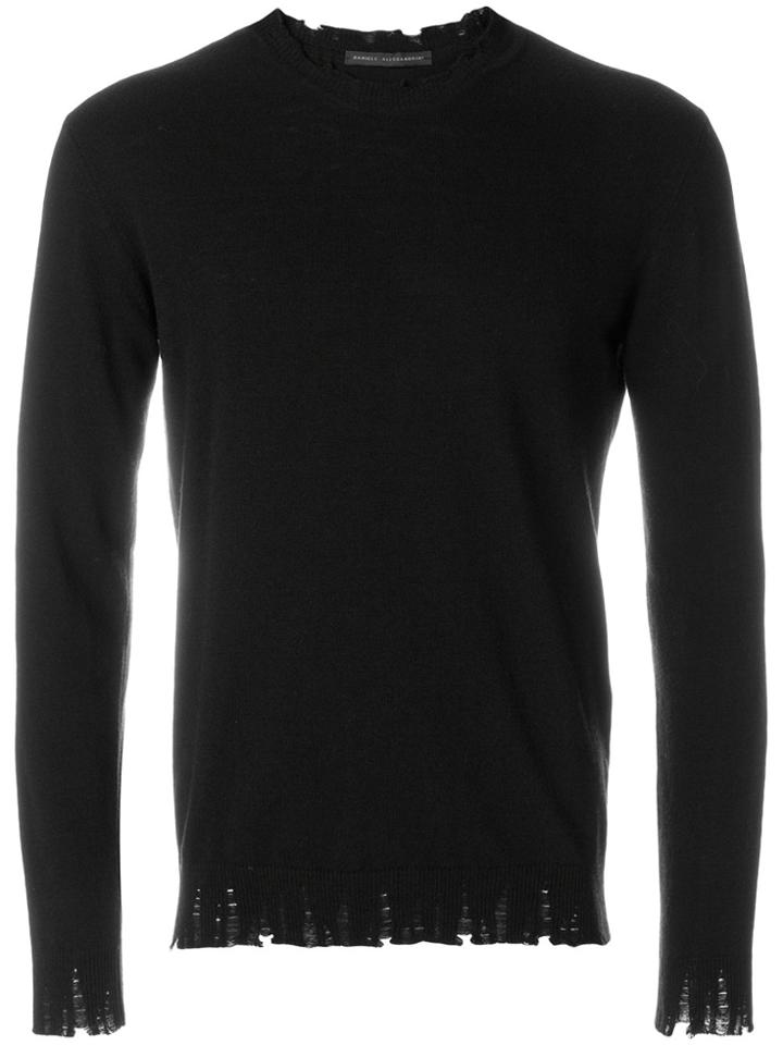 Daniele Alessandrini Raw Edge Sweater - Black