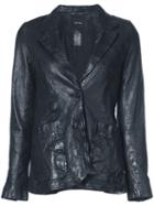 Smythe - Motard Blazer - Women - Lamb Skin/cupro - 6, Black, Lamb Skin/cupro