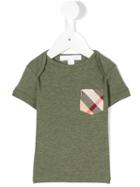 Burberry Kids - Check Pocket T-shirt - Kids - Cotton - 18 Mth, Green