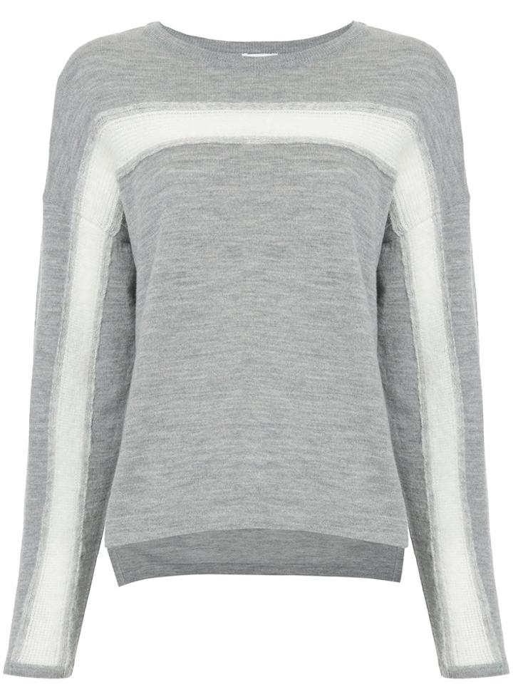 En Route Stripe Design Sweatshirt - Grey