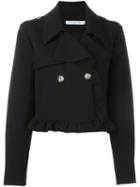 Vivetta 'pesco' Cropped Jacket, Women's, Size: 40, Black, Acetate/polyester/spandex/elastane