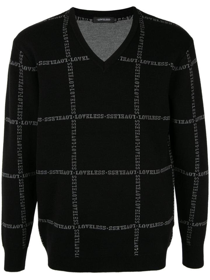 Loveless Logo Embroidered Sweater - Black