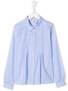 Bonpoint Teen Pleated From Shirt - Blue