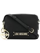 Love Moschino Logo Plaque Crossbody Bag - Black