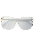 Jimmy Choo - Mask Sunglasses - Women - Acetate/metal - One Size, Grey, Acetate/metal