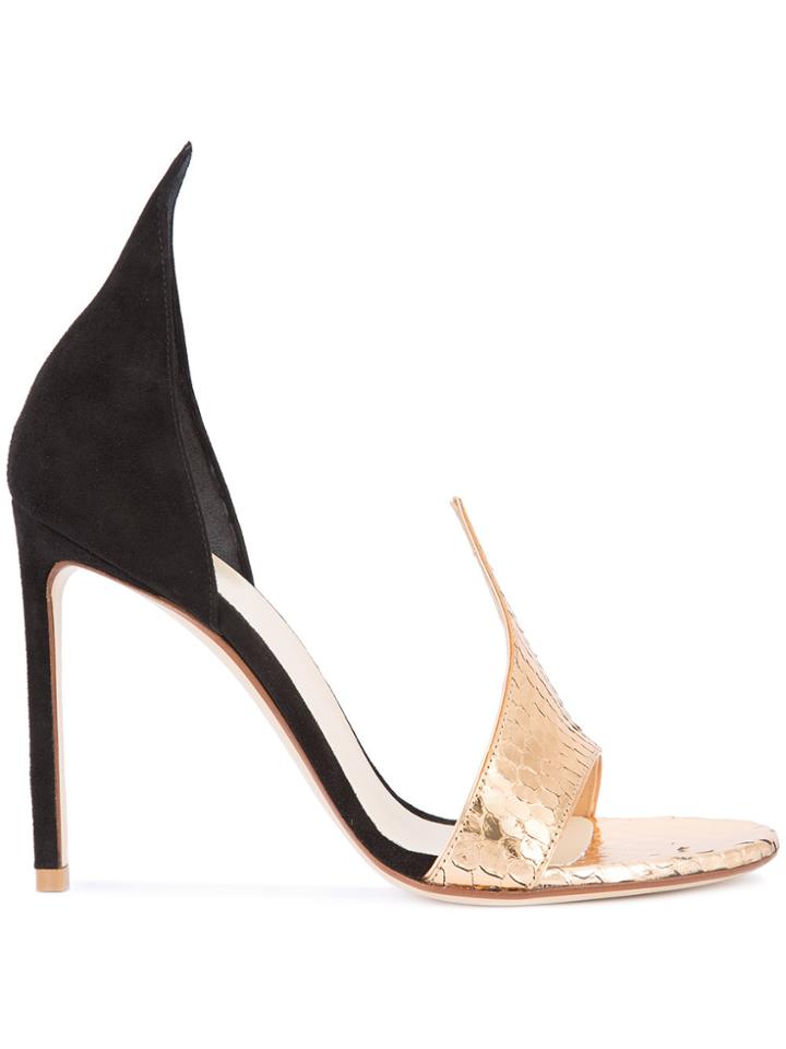 Francesco Russo Metallic Detail Sandals - Black