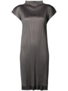 Pleats Please By Issey Miyake - High Neck Pleated Top - Women - Polyester - 4, Grey, Polyester