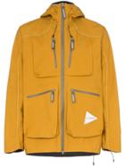 And Wander Zipped Pocket Windbreaker Jacket - Yellow