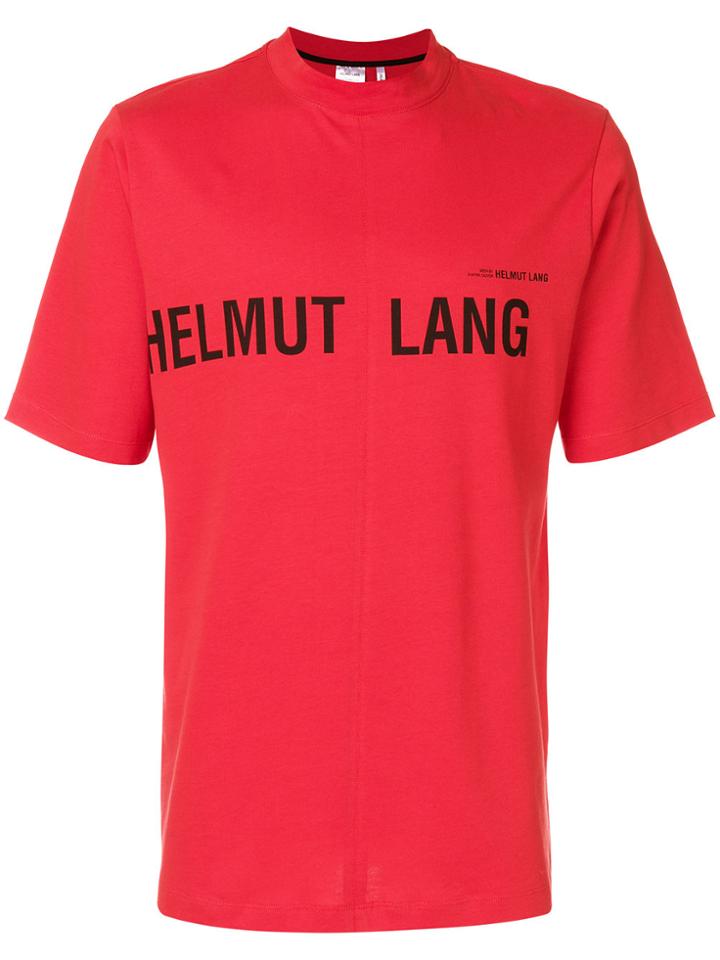 Helmut Lang Logo Print Tee - Red