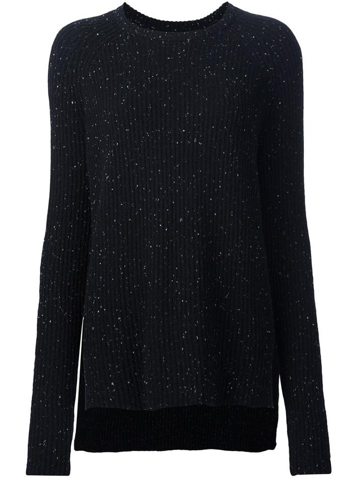 Baja East Ribbed Raglan Jumper, Women's, Size: 2, Black, Cashmere
