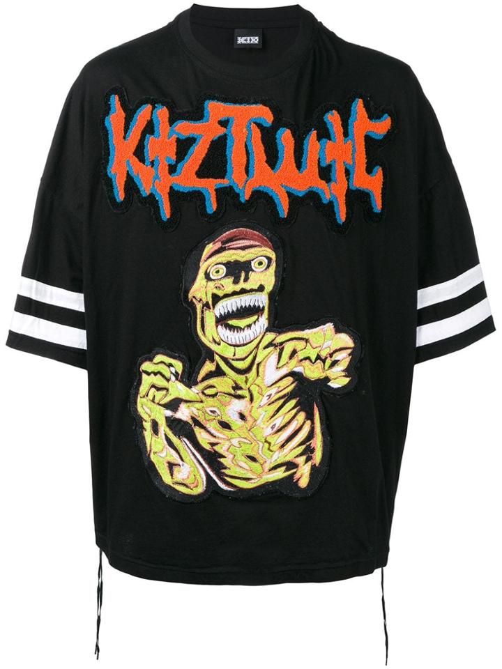 Ktz Zombie Embroidered Oversized T-shirt - Black